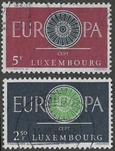 Luxembourg 374-375  Used 21SC:$.80