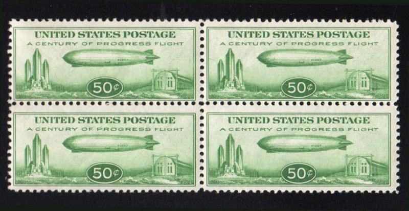 SCOTT #C18 Mint Never Hinged 1933 ZEPPELIN Block of 4  (6R)