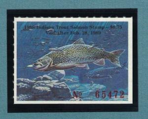 INT39 - Indiana State Trout & Salmon Fishing Stamp. Single. MNH. OG.