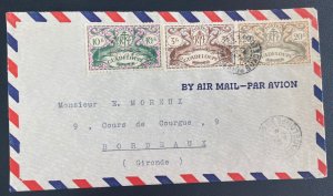 1947 Pointe a Pitre Guadeloupe Airmail Cover To Bordeaux France