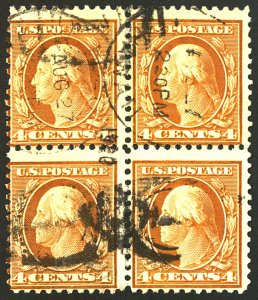 U.S. #503 USED BLOCK OF 4 