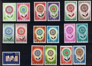 Europa C.E.P.T. issues 1964,  18 different issues