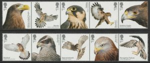 GB 4200-4209 Birds of Prey set 10 MNH 2019