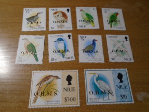 Birds  :  Niue  #  O20-29  MNH