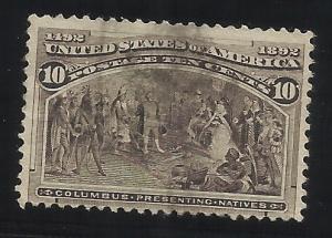 237 10c Used F/VF Centering