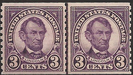 # 600 MNH - Line Pair - SCV-60.00 - VIOLET ABRAHAM LINCOLN 