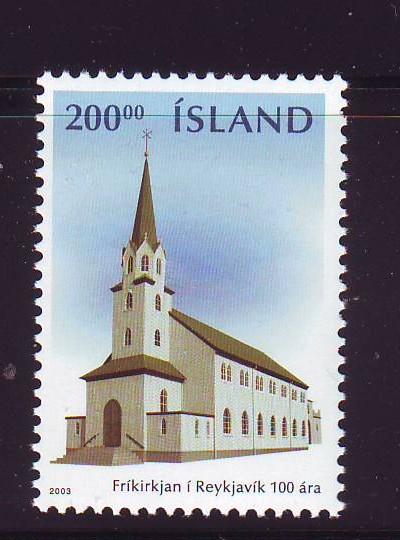 Iceland Sc 989 2003 Free Church stamp mint NH