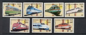 Cambodia 1989 Trains, Locomotives MUH