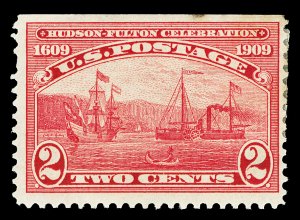 Scott 372 2c Hudson Fulton Issue Mint F-VF OG HR Cat $10