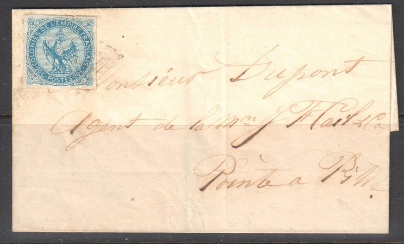 French Colonies Guadeloupe, 1870 Local rate cover #4 solo use