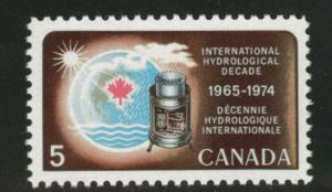 CANADA Scott 481 MNH** 5c world map stamp CV$0.25 1968