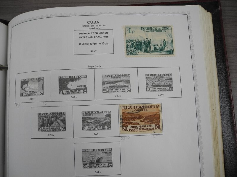 CUBA, Excellent Stamp Collection hinged in a battered Minkus album