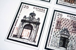 COLOR PRINTED SPAIN 1976-1993 STAMP ALBUM PAGES (101 illustrated pages)