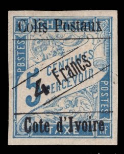 MOMEN: FRENCH IVORY COAST SC # Q30 1904 MINT OG H $240 VF+ LOT #68966*