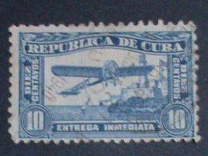 ​CUBA AIRMAIL-1931 RARE OVER 75 YEARS OLD USED-CUBA AIRMAIL STAMP-VERY FINE