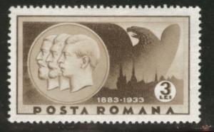 ROMANIA Scott 434 3L MH* 1933 stamp CV $2.25