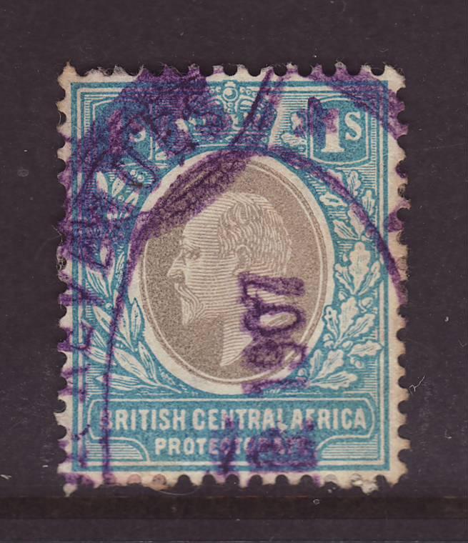 1903 Br Central Africa 1/- Used SG62b