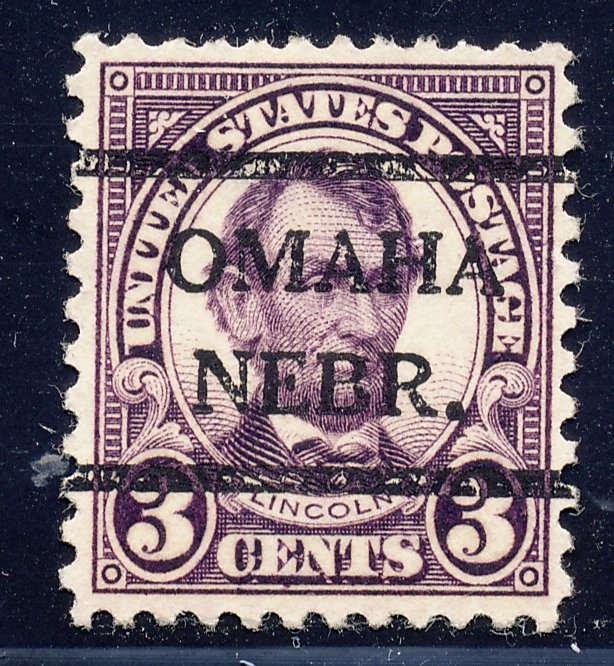 Omaha NE, 635-41 Bureau Precancel, 3¢ Lincoln