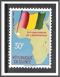 Guinea #204 Map & Flag MH