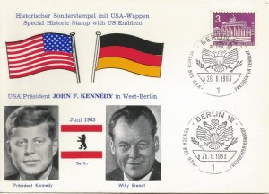 Kennedy Germany visit Berlin hancel card #!
