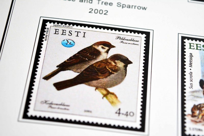 COLOR PRINTED ESTONIA 1918-2010 + 2011-2020 STAMP ALBUM PAGES (112 ill. pages)