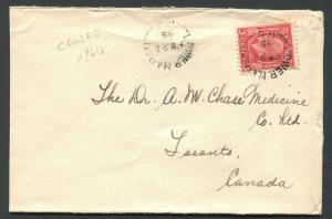 NEW BRUNSWICK SPLIT RING TOWN CANCEL COVER LOWER NAPAN