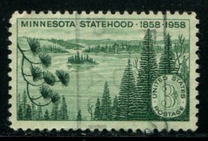 1106 US 3c Minnesota Statehood, used cv $.20