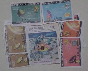 HONDURAS SPACE 7 DIFF. STAMPS also 3 UNLISTED MINT NH  cat.$15.00