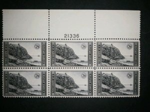 RIV: US MNH 746 Plate Block of 6 FRESH Acadia National Park 7 cent 1934 mint 2C