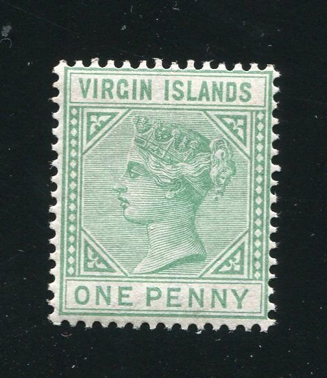 Virgin Islands 10 Queen Victoria 1 Penny Mint Hinged Stamp