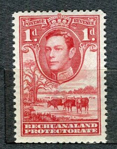 BECHUANALAND; 1938 early GVI pictorial issue Mint hinged 1d. value