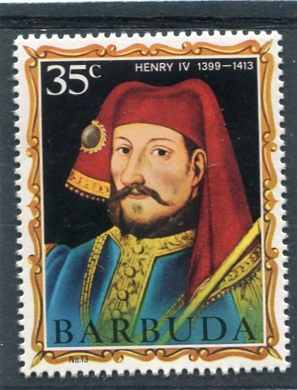 Barbuda 1970 KING HENRY IV OF ENGLAND 1 value Perforated Mint (NH)