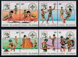 Cook Islands SC#700-703 75th ANNIVERSARY of SCOUTING  (1983) MNH