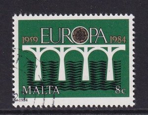 Malta   #641  cancelled  1984  Europa 8c  bridge