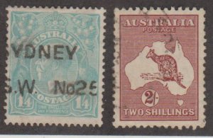 Australia Scott #124-125 Stamp - Used Set