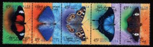 AUSTRALIA Scott 1690-1694a  MNH** 1998 Butterfly set