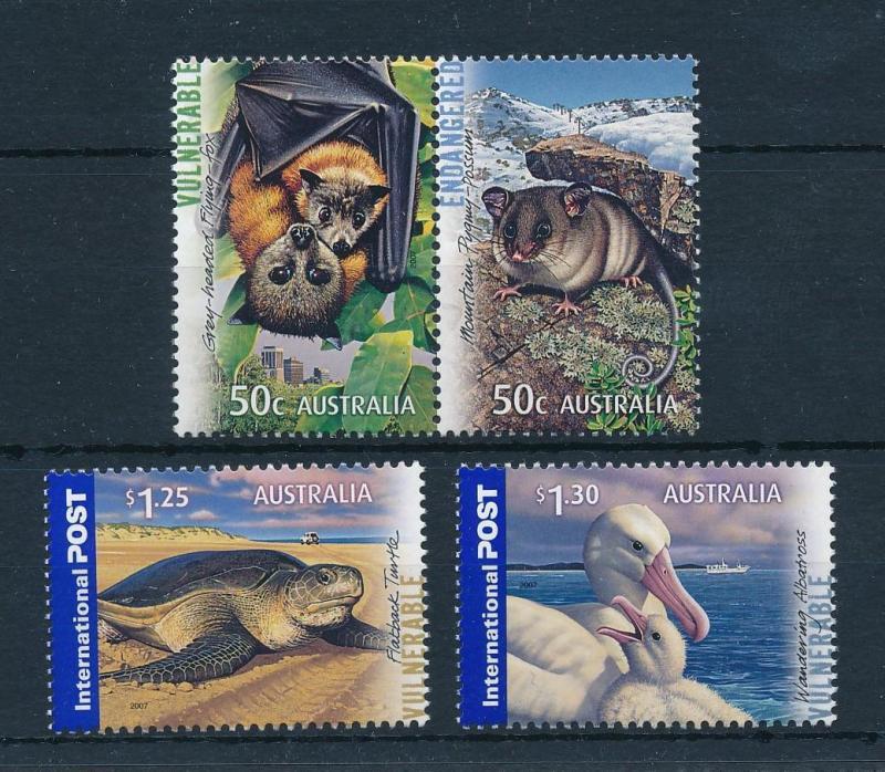 [73966] Australia 2007 Wild Life Flying Fox Possum Turtle Albatross  MNH