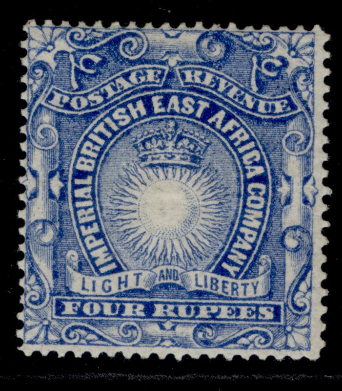 BRITISH EAST AFRICA QV SG18, 4r ultramarine, M MINT. Cat £12.