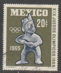 MEXICO 965 20¢ 1st Pre-Olympic Issue - 1965 Used VF. (1285)