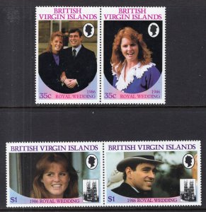 British Virgin Islands 537-540 Royal Wedding MNH VF