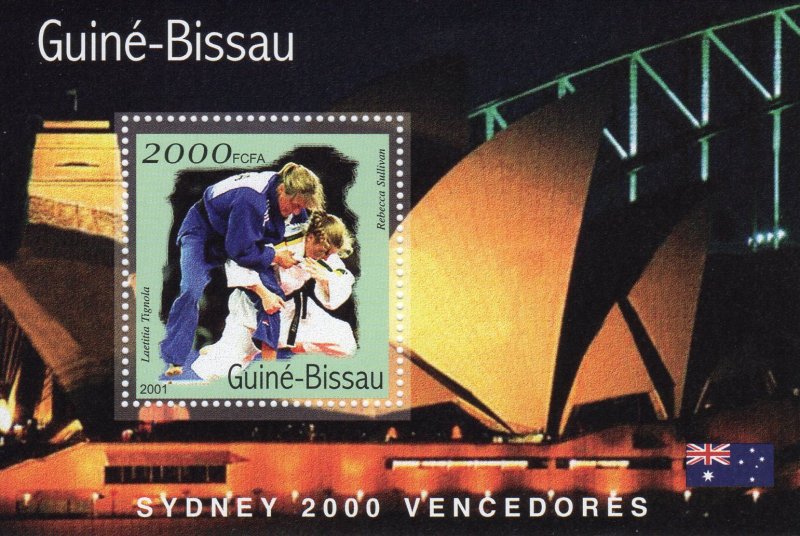 Guinea-Bissau 2001 JUDO WINNERS SYDNEY 2000 OLYMPICS Souvenir Sheet MNH