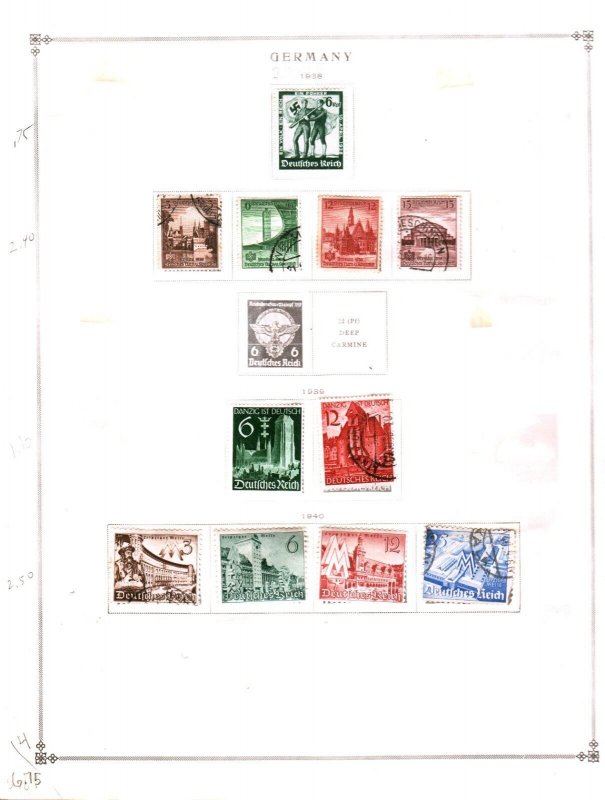 Collection, GERMANY Part B Scott Album Page, 1923/1965, Cat $437, Mint & Used