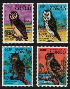 Congo African Owls Birds 4v 1996 MNH SG#1393-1396