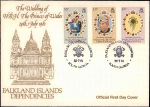 Falkland Islands, Worldwide First Day Cover, Royalty