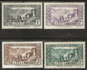 French Andorra 23-26, mint, hinged. 1932.  (A993a)