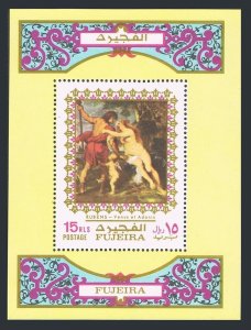 Fujeira 869 Bl.94 Michel, MNH. Peter Paul Rubens, 1972. Venus and Adonis.