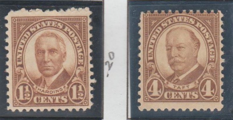 U.S. Scott #684-685-686-687 Harding & Taft Stamps - Mint Set