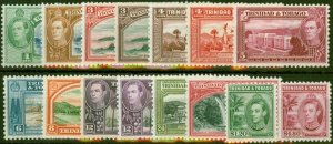 Trinidad & Tobago 1938-44 Set of 15 SG246-256 V.F LMM & MNH CV £165