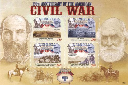 Liberia 2011 - American Civil War 150th Anniv. Mesilla - Sheet of 4 MNH