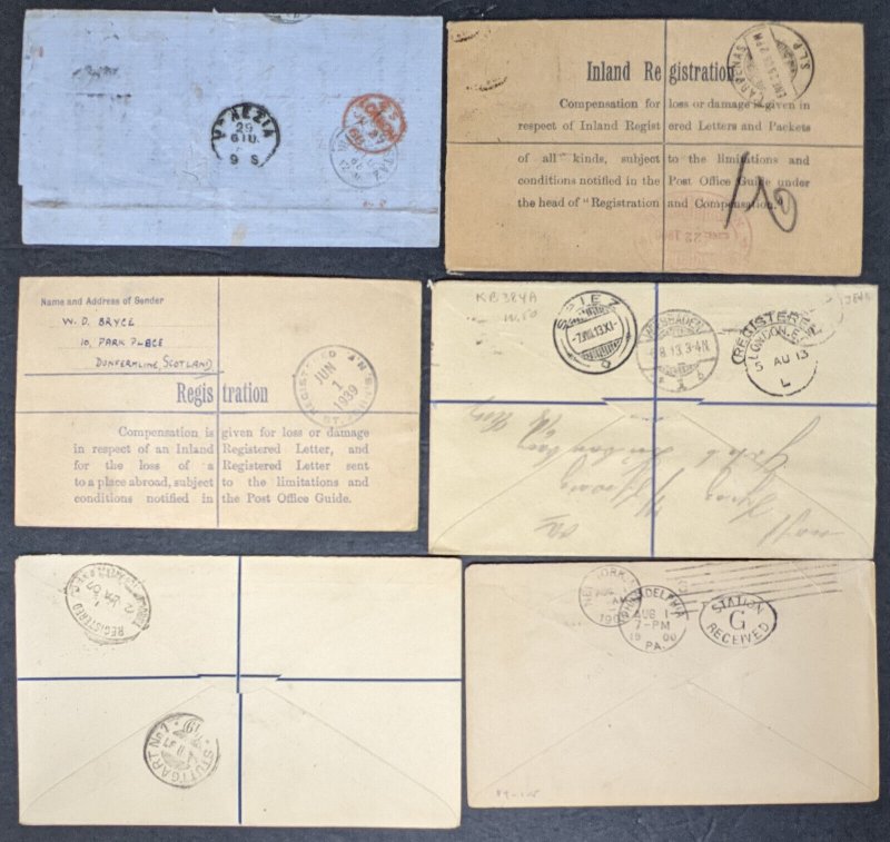 25 Great Britain covers 1850s-1950s inc registered, military, 1/d bantam [Y.52]